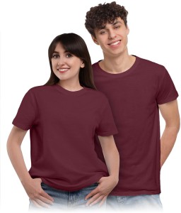 T-shirt r810 czerwony bordo