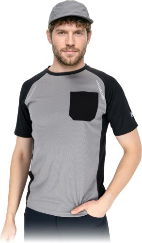 T-shirt ts-ovar szaro-czarny