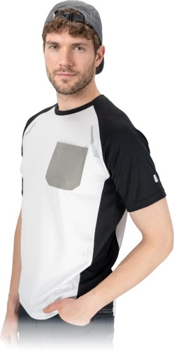 T-shirt ts-ovar biało-czarny
