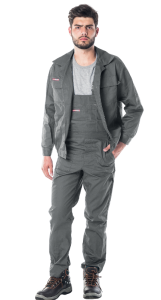 Ubranie MASTER bluza+ ogrodniczki szare