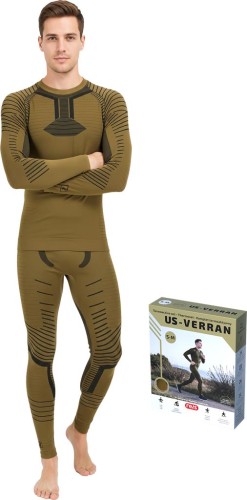 Komplet termoaktywny us-verran oliwkowo-czarny