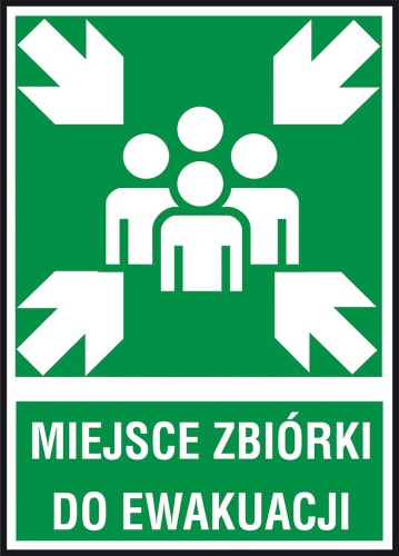 Anro Znak ewakuacyjny „Miejsce zbiórki do ewakuacji”. Z-18E-FS-150x205 naklejka