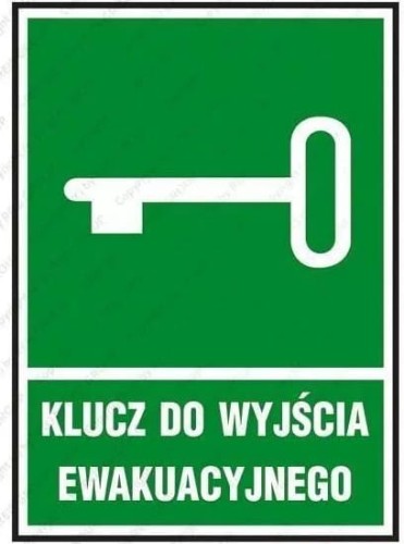 Anro Znak ewakuacyjny „Klucz do wyjścia ewakuacyjnego”. Z-21E-FS-150x205