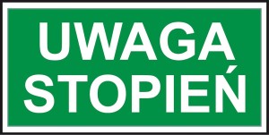 Anro Znak ewakuacyjny „Uwaga stopień”. Z-62E-FS-150x300