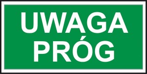 Anro Znak ewakuacyjny „Uwaga próg”. Z-63E-FS-150x300