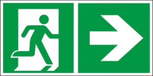 Anro Znak ewakuacyjny „Kierunek do wyjścia w prawo i prosto”. Z-E002-1PT