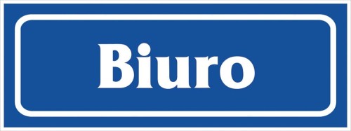 Anro Znak „Biuro”. Z-R13-F-90x240