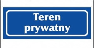 Anro Znak „Teren prywatny”. Z-R39-F-90x240