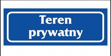 Anro Znak „Teren prywatny”. Z-R39-F-90x240