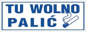 Anro Znak „Tu wolno palić”. Z-R50-F-90x240