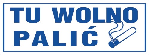 Anro Znak „Tu wolno palić”. Z-R50-F-90x240