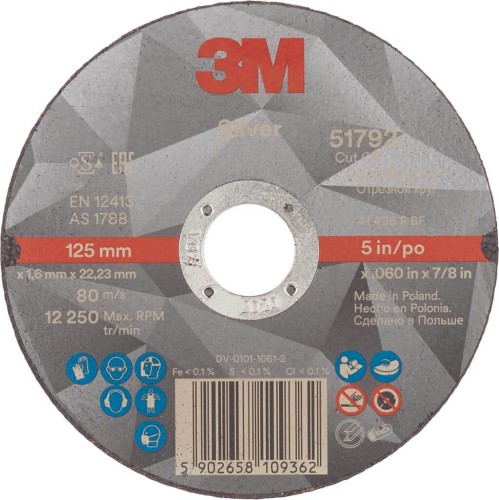 Tarcza do cięcia 3M-TARCZC-T41  125 mm x 1,6 mm x 22 mm