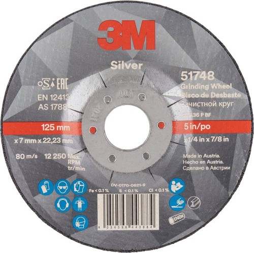 Tarcza szlifierska 3M-TARCZSZ-T27  125 mm x 7 mm x 22 mm