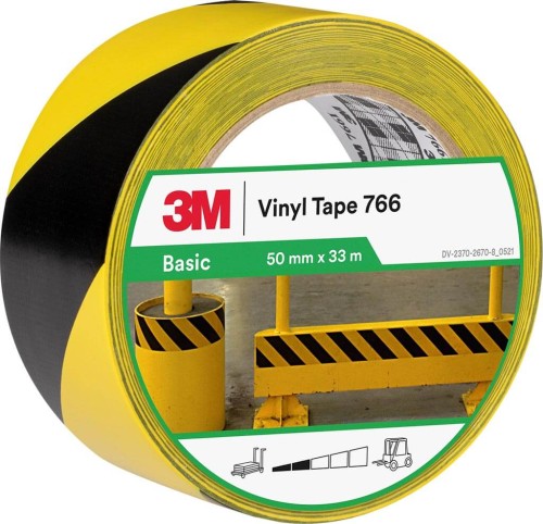 Taśma ostrzegawcza 3M-TASO-766 YB żółto-czarny 50 mm x 33 m