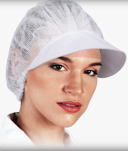 Czapka kucharska z daszkiem. BONNET W biały