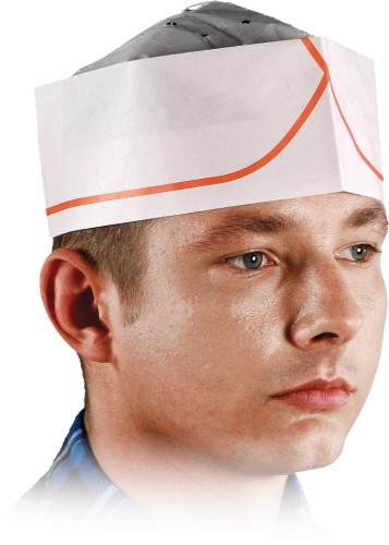 Czapka kucharska. papierowa niska CZPAP