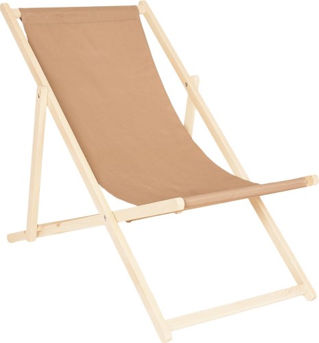 Leżak drewniany eckchair beżowy 123x58 cm