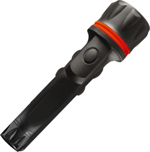 Latarka ręczna rubber czarno-żółty 40x119