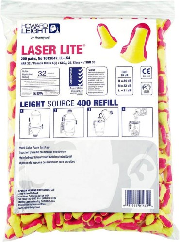 Wkładki przeciwhałasowe HW-OSZ-LASERLITE4 YR żółto-różowy
