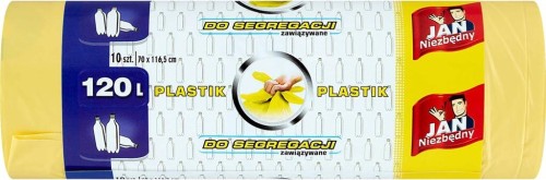 Worki na śmieci do segregacji JAN-WOR-SEG Y żółty 120 L