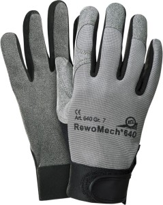 Rękawice kcl-rewo640 skóra szaro-czarny 7