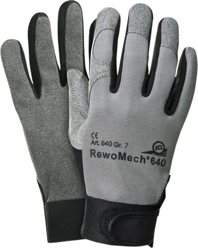 Rękawice kcl-rewo640 skóra szaro-czarny 7