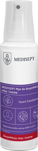Płyn do dezynfekcji stóp i butów 8% vat medisept 250 ml