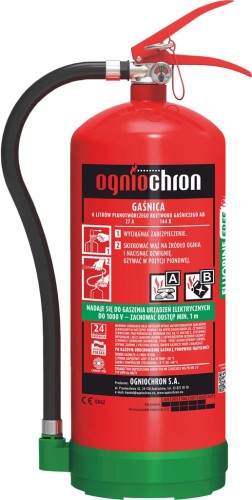 Gaśnica pianowa 6 kg ogpn-6xabff czerwony 6 kg
