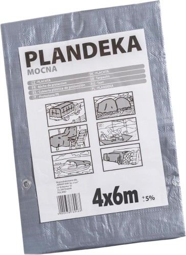 Plandeka tarp-110 srebrny 4x6 m