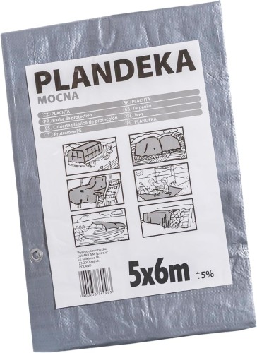 Plandeka tarp-110 srebrny 5x6 m
