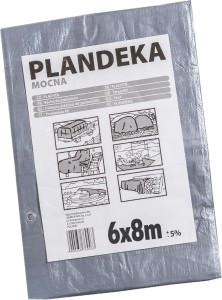 Plandeka tarp-110 srebrny 6x8 m