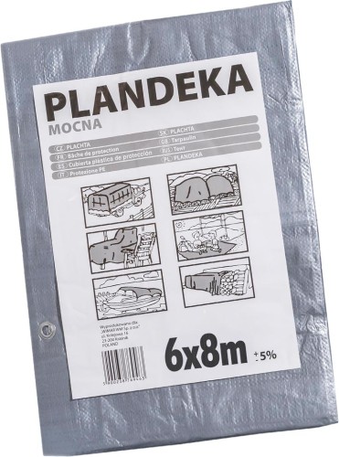 Plandeka tarp-110 srebrny 6x8 m