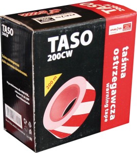 Taśma ostrzegawcza biało-czerwona szer. 70mm 200