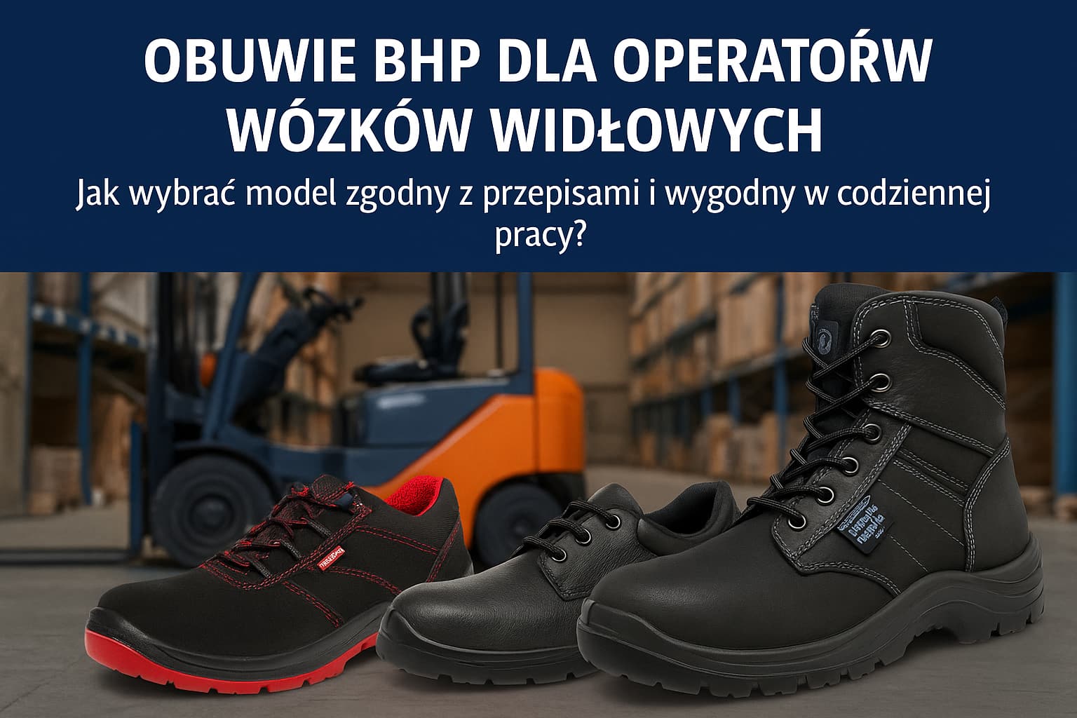 Obuwie BHP dla operatorów wózków widłowych – jak wybrać model zgodny z przepisami i wygodny w codziennej pracy?