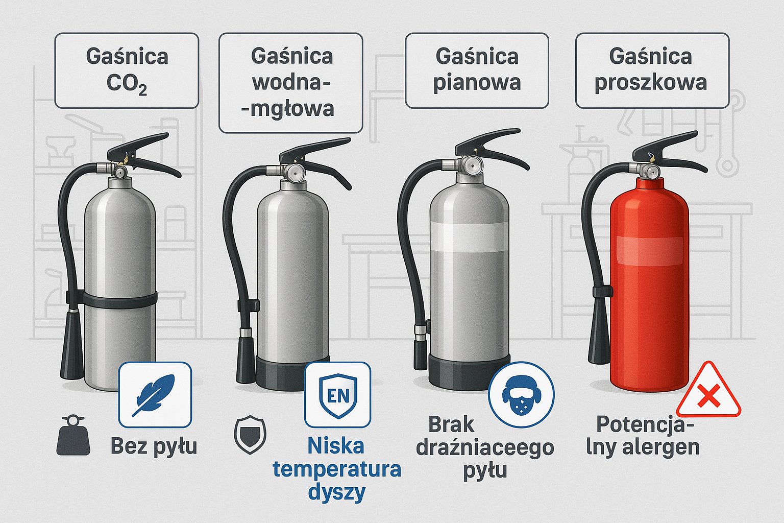 Gaśnica – jak wybrać bezpieczne i skuteczne urządzenie do trudnych warunków?