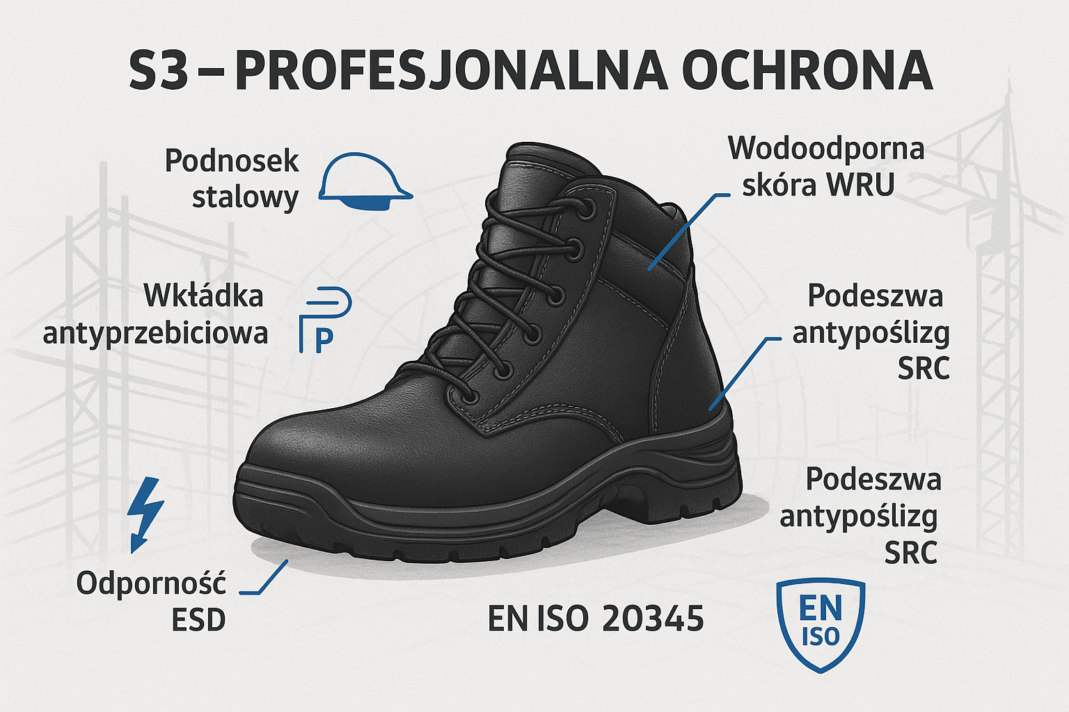 Buty robocze S3 — niezbędne wyposażenie dla profesjonalistów. Ekspert radzi!