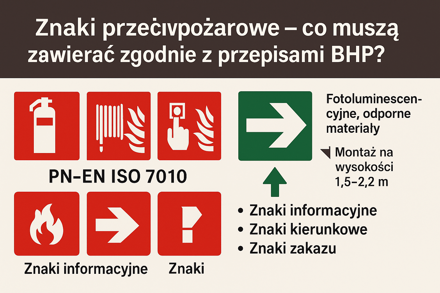 Znaki przeciwpożarowe – co muszą zawierać zgodnie z przepisami BHP?
