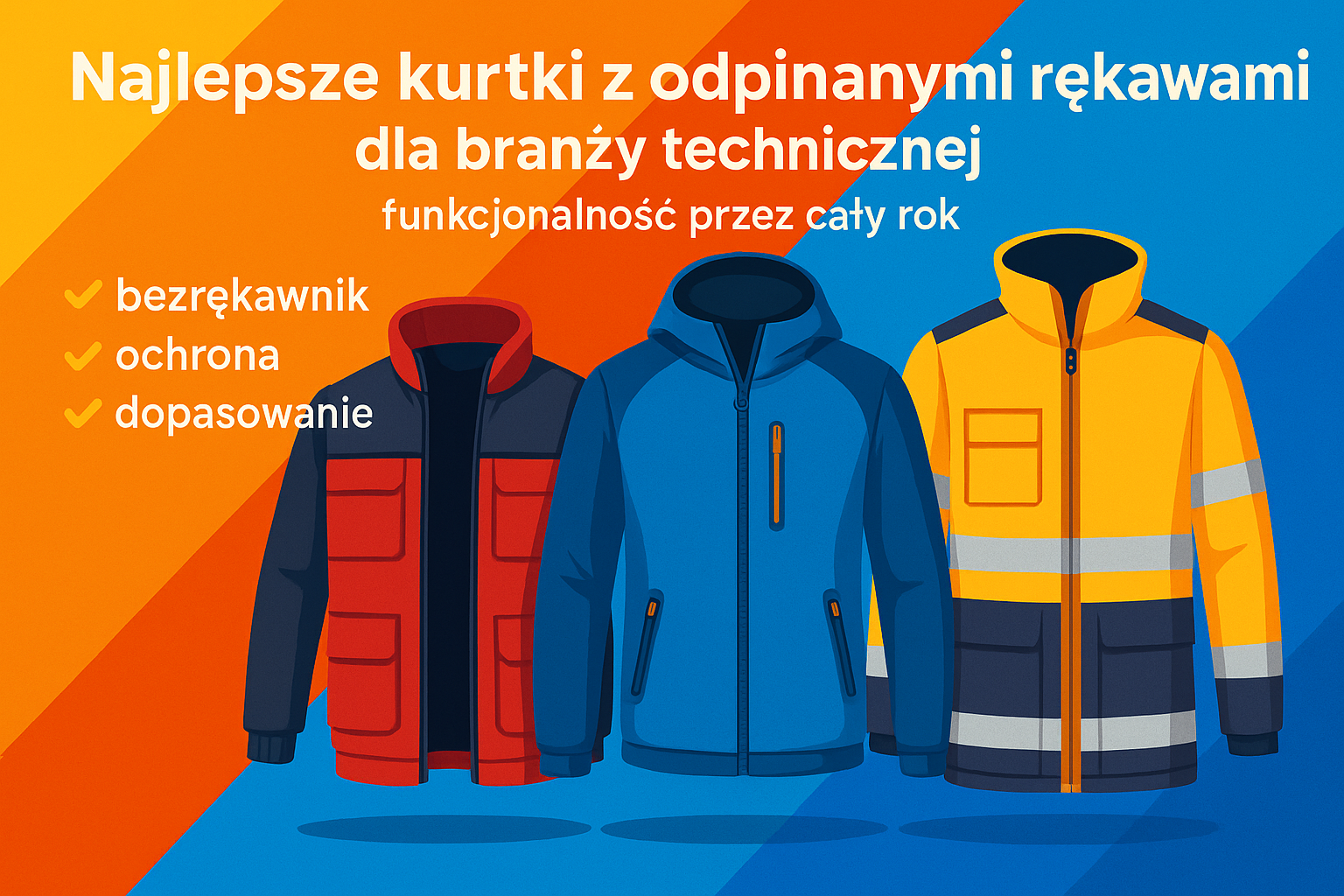 Najlepsze kurtki z odpinanymi rękawami dla branży technicznej – funkcjonalność przez cały rok