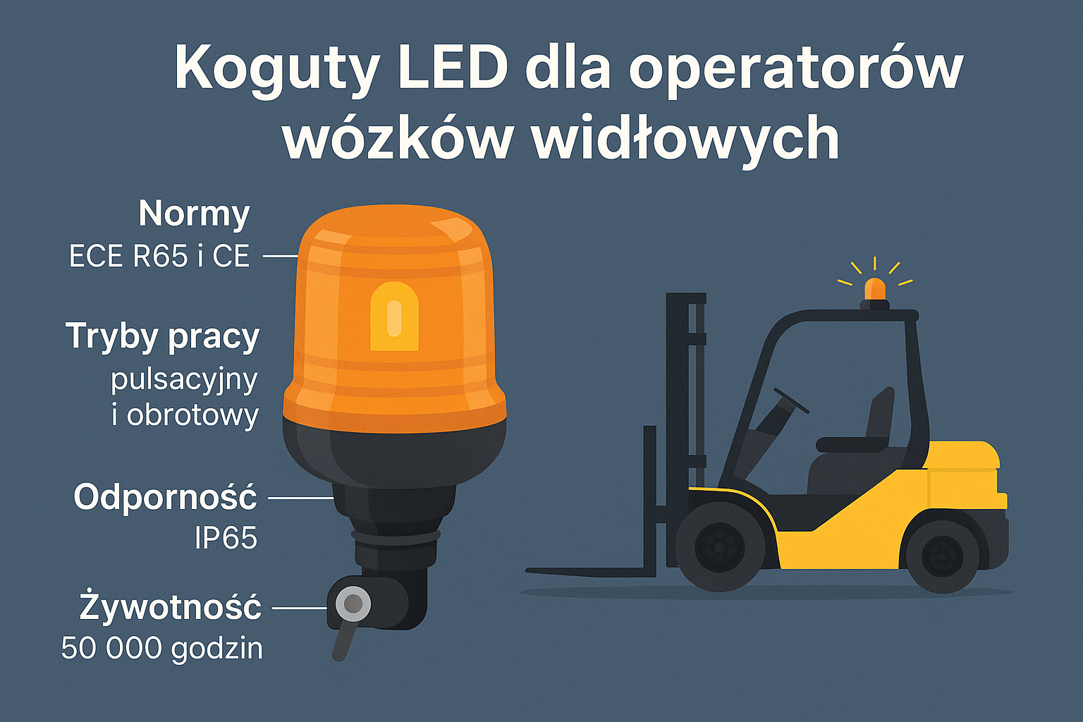 Koguty ledowe dla operatorów wózków widłowych – co warto wiedzieć?