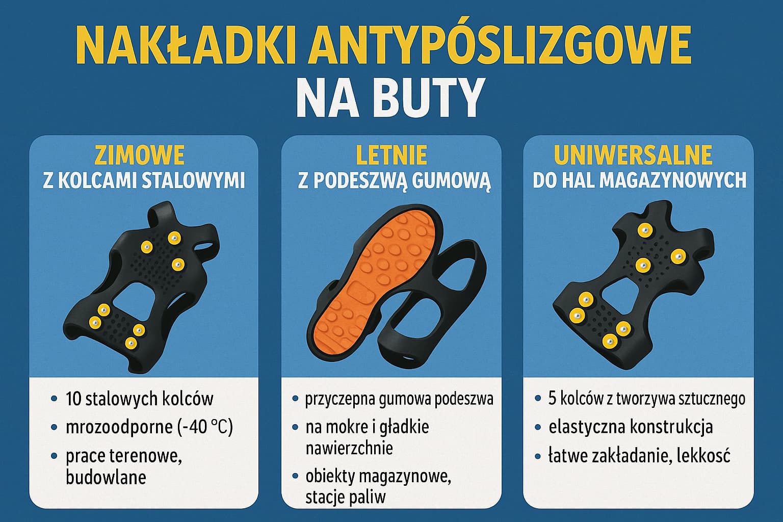 Nakładki antypoślizgowe na buty – które modele wybrać latem i zimą?